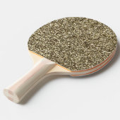 Raquette De Ping Pong Palette de parties scintillantes d'or d'argent de (Devant Angle)