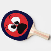 Raquette De Ping Pong Palette drôle rouge de ping-pong de visage (Côté)