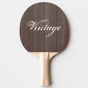 Raquette De Ping Pong Palette en bois brune vintage de ping-pong de