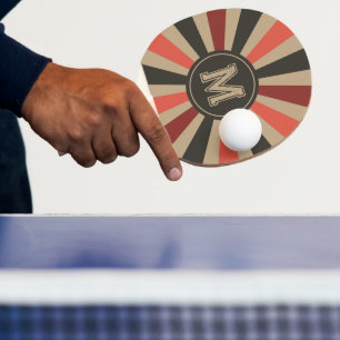 Raquette De Ping Pong Palette Rétro Route 66 Paddle en Soleil Levant