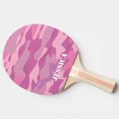 Raquette De Ping Pong Palette rose de ping-pong de camouflage d'armée (Côté)