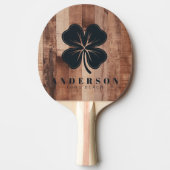 Raquette De Ping Pong Pallet Wood Board Four Leaf Clover with Name (Devant)