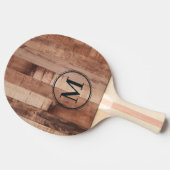 Raquette De Ping Pong Pallet Wood Board Monogram (Côté)