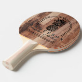 Raquette De Ping Pong Pallet Wood Board Pineapple Wedding Arch & Name (Devant Angle)