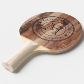 Raquette De Ping Pong Pallet Wood Boards Wedding Monogram Star (Devant Angle)