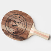 Raquette De Ping Pong Pallet Wood Boards Wedding Monogram Star (Côté)