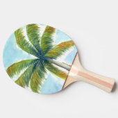 Raquette De Ping Pong Palmier Tropical Beach par beau temps (Côté)
