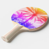 Raquette De Ping Pong palmier tropical dans l'ambiance estivale rétro né (Devant Angle)