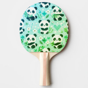Raquette De Ping Pong Panda Bear Motif Vert Imprimer