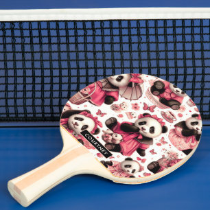 Raquette De Ping Pong Panda bébé vintage mignonne sans joint