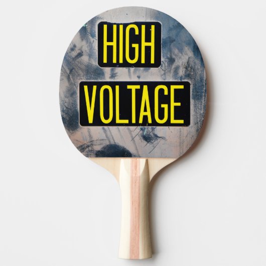 Raquette De Ping Pong Panneau d'avertissement haute tension - FUNNY (Devant)