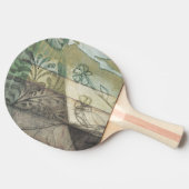 Raquette De Ping Pong Panneau de jardin avec Feuilles, fleurs et herbe (Côté)