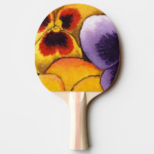 Raquette De Ping Pong "Pansy #1" Paddle à bascule floral
