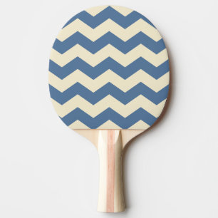 Raquette De Ping Pong Pantalon Capri couleur bleu à rayures zigzag