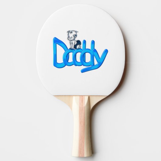 Raquette De Ping Pong Papa Bébé Bleu (Dos)