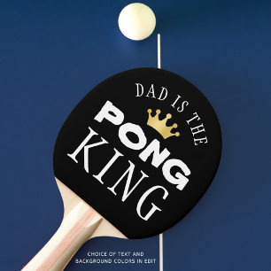 Raquette De Ping Pong PAPA EST LE ROI PONG Noir