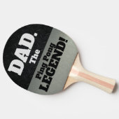 Raquette De Ping Pong Papa La Légende Drôle Smack Talk Black Silver Jeu (Côté)