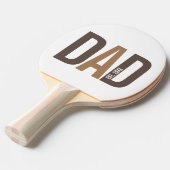 Raquette De Ping Pong Papa personnalisé Brown moderne établi (Devant Angle)