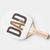 Raquette De Ping Pong Papa personnalisé Brown moderne établi (Côté)
