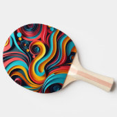 Raquette De Ping Pong Papercut Vagues colorées (Côté)