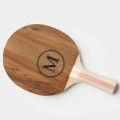 Raquette De Ping Pong Papier Monogrammé en Érable BK (Côté)