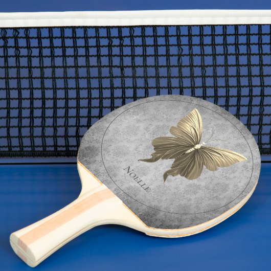 Raquette De Ping Pong Papillon à bijoux en or (Insitu)