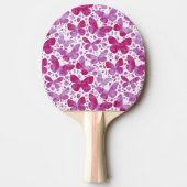 Raquette De Ping Pong Papillon Aquarelle Magenta Motif rose (Devant)