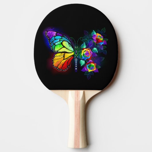 Raquette De Ping Pong Papillon arc-en-ciel (Dos)
