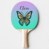 Raquette De Ping Pong Papillon en verre coloré personnalisé (Devant)