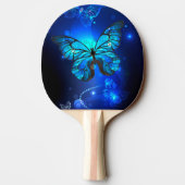 Raquette De Ping Pong Papillon Morpho sur fond sombre (Dos)