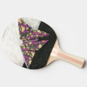 Raquette De Ping Pong Papillon Origami sur papier floral (Côté)
