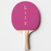 Raquette De Ping Pong papillon rose - ajouter un nom (Dos)