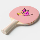 Raquette De Ping Pong papillon rose - ajouter un nom (Devant Angle)
