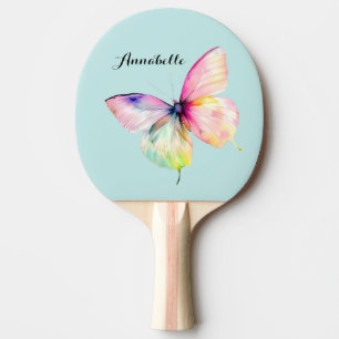 Raquette De Ping Pong Papillon rose délicat dans les couleurs pastel arc