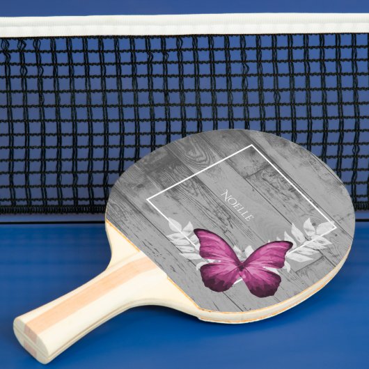 Raquette De Ping Pong Papillon rose Rustique Ping Paddle (Insitu)