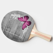 Raquette De Ping Pong Papillon rose Rustique Ping Paddle (Côté)