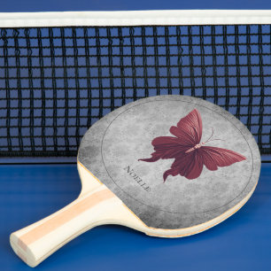 Raquette De Ping Pong Papillon rouge à bijoux