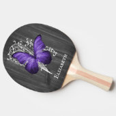 Raquette De Ping Pong Papillon rustique violet Personnalisé (Côté)
