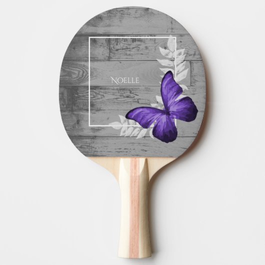 Raquette De Ping Pong Papillon violet Rustique Ping Paddle (Devant)