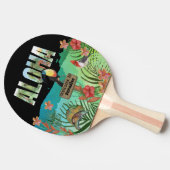Raquette De Ping Pong Paradis tropical d'Aloha exotique personnalisé (Côté)
