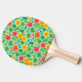 Raquette De Ping Pong Paradis tropical - Palm Feuilles & Hibiscus Motif (Côté)