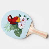 Raquette De Ping Pong Parrot floral rouge Macaw Tropical Bird (Côté)