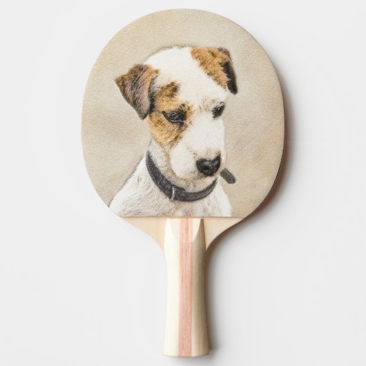Raquette De Ping Pong Parson Jack Russell Terrier Peinture - Chien Art (Devant)