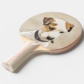 Raquette De Ping Pong Parson Jack Russell Terrier Peinture - Chien Art (Devant Angle)