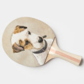 Raquette De Ping Pong Parson Jack Russell Terrier Peinture - Chien Art (Côté)