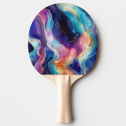 Raquette De Ping Pong Parties scintillant arc-en-ciel esthétique motif m (Devant)