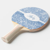 Raquette De Ping Pong Parties scintillant Bleue Personnaliser Ping Pong  (Devant Angle)