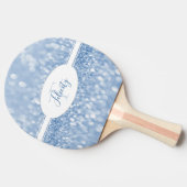 Raquette De Ping Pong Parties scintillant Bleue Personnaliser Ping Pong  (Côté)