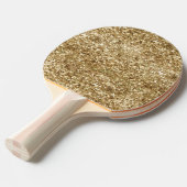 Raquette De Ping Pong Parties scintillant Gold Confetti (Devant Angle)
