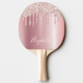 Raquette De Ping Pong Parties scintillant rose goutte (Dos)